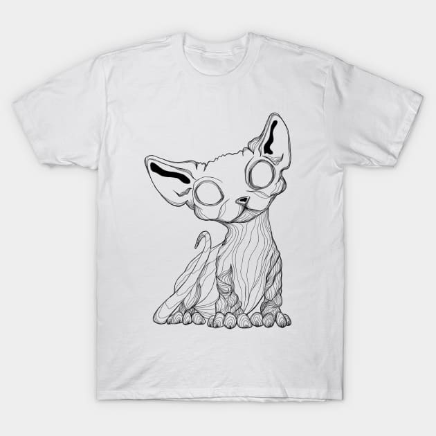 Sphynx Kitten T-Shirt by Jess Adams